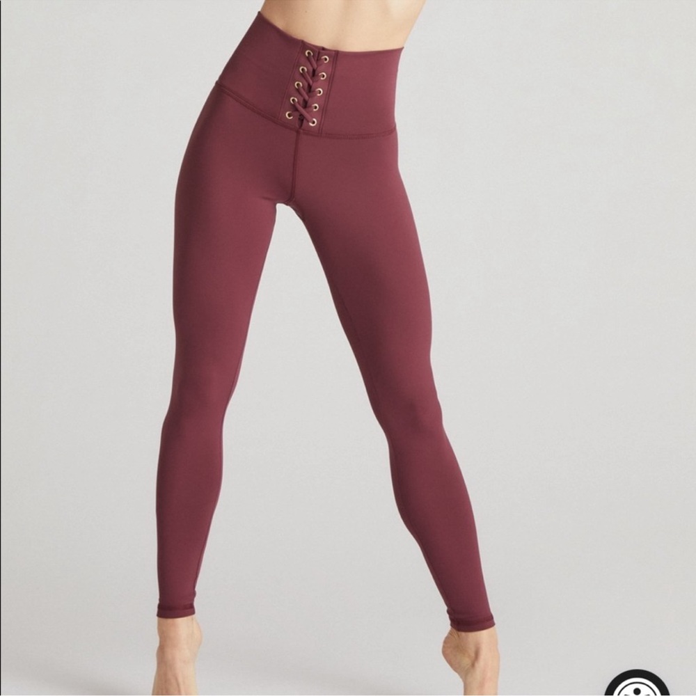 Strut This Kennedy Legging - Maroon/Burgundy- XS